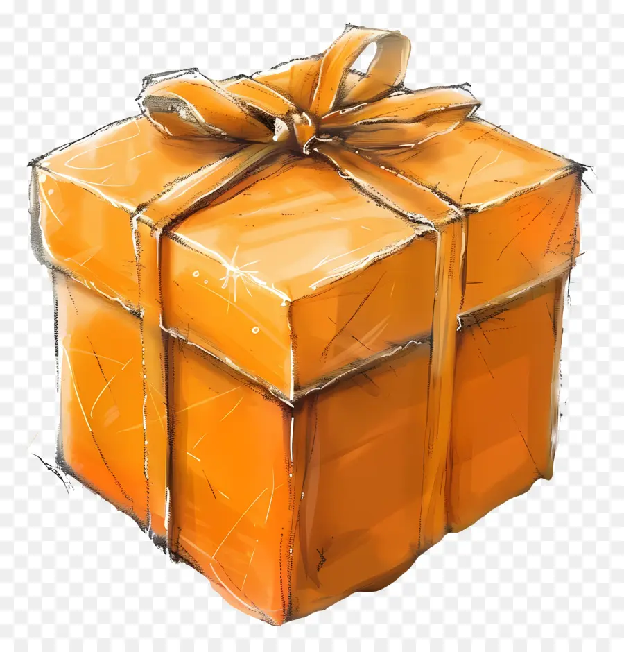 Coffret Orange，Coffret Cadeau PNG