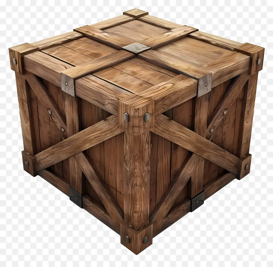 Cargo En Bois，Caisse En Bois PNG