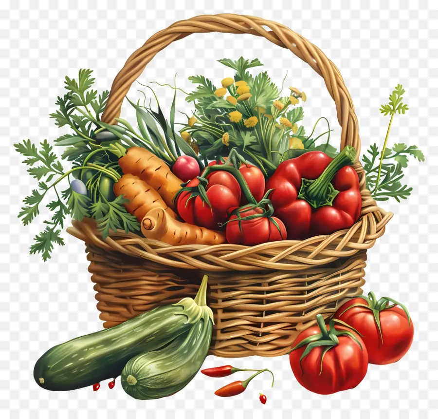 Panier De Légumes，Produire PNG