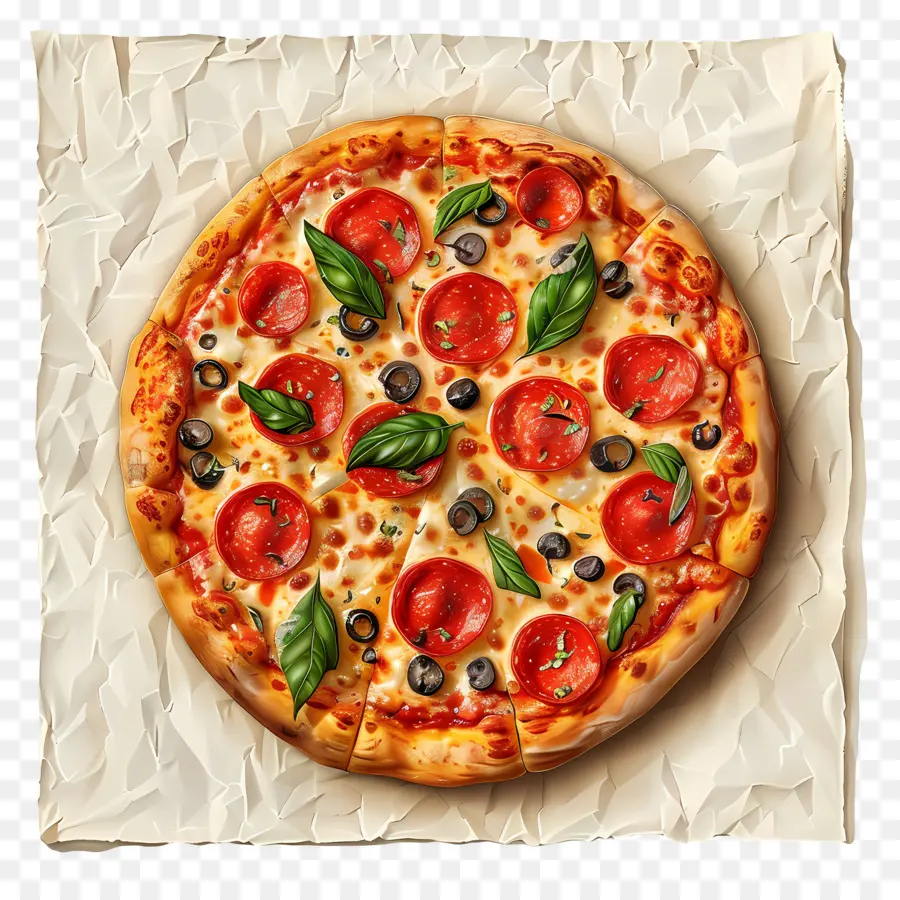 Pizza，La Pizza Au Pepperoni PNG