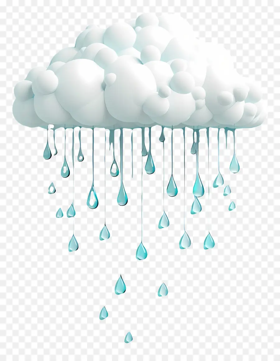 Goutte De Pluie，Nuage De Pluie PNG