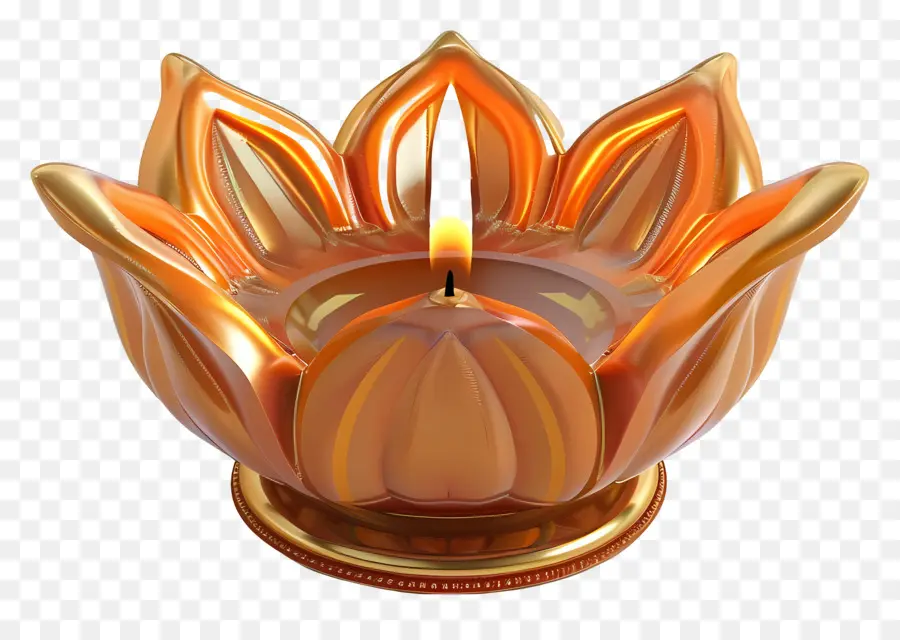 Diya De Diwali，Bougie De Lotus PNG