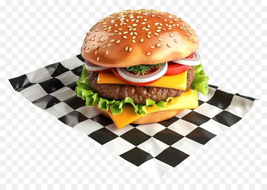 Cheeseburger，Hamburger PNG