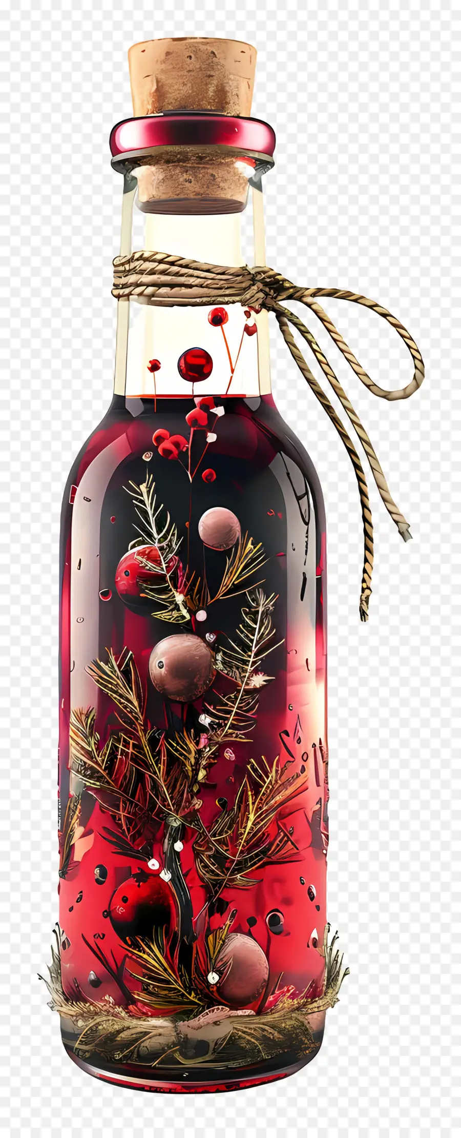 Bouteille De Noël，Potion Rouge PNG