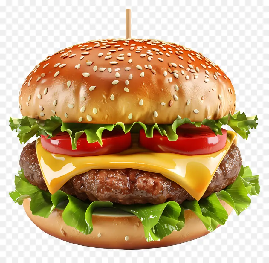 Cheeseburger，Hamburger PNG