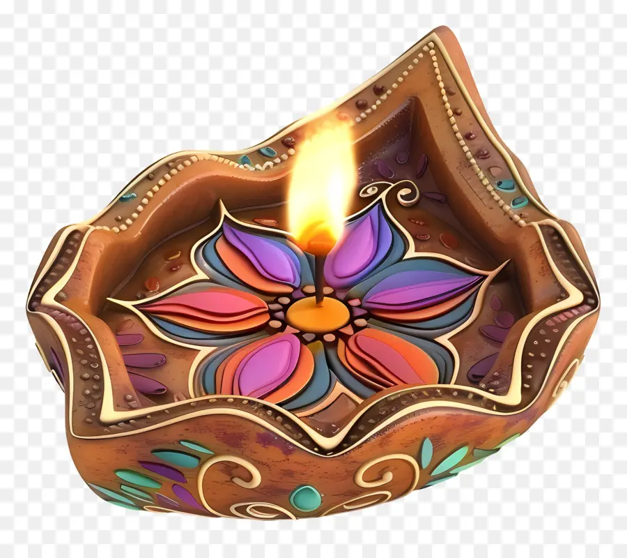 Diya De Diwali，Lampe Décorative PNG