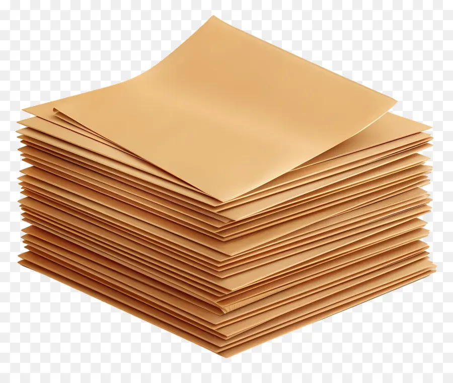 Serviette En Papier Marron，Pile De Papier PNG