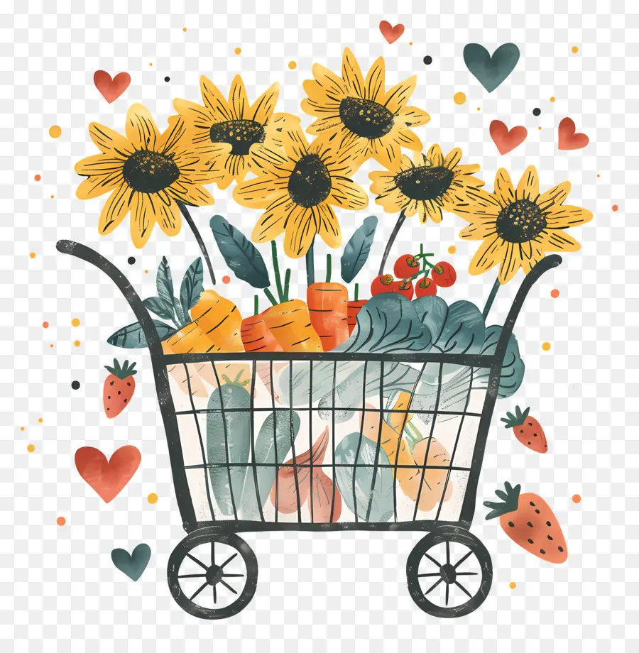 Tournesols，Panier PNG