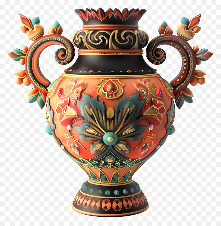 Vase Traditionnel，Vase Décoratif PNG