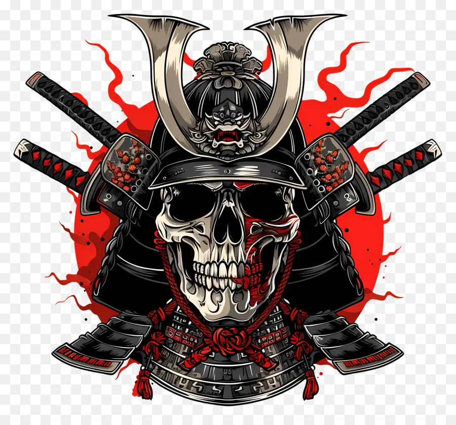 Samurai Crâne，Casque PNG