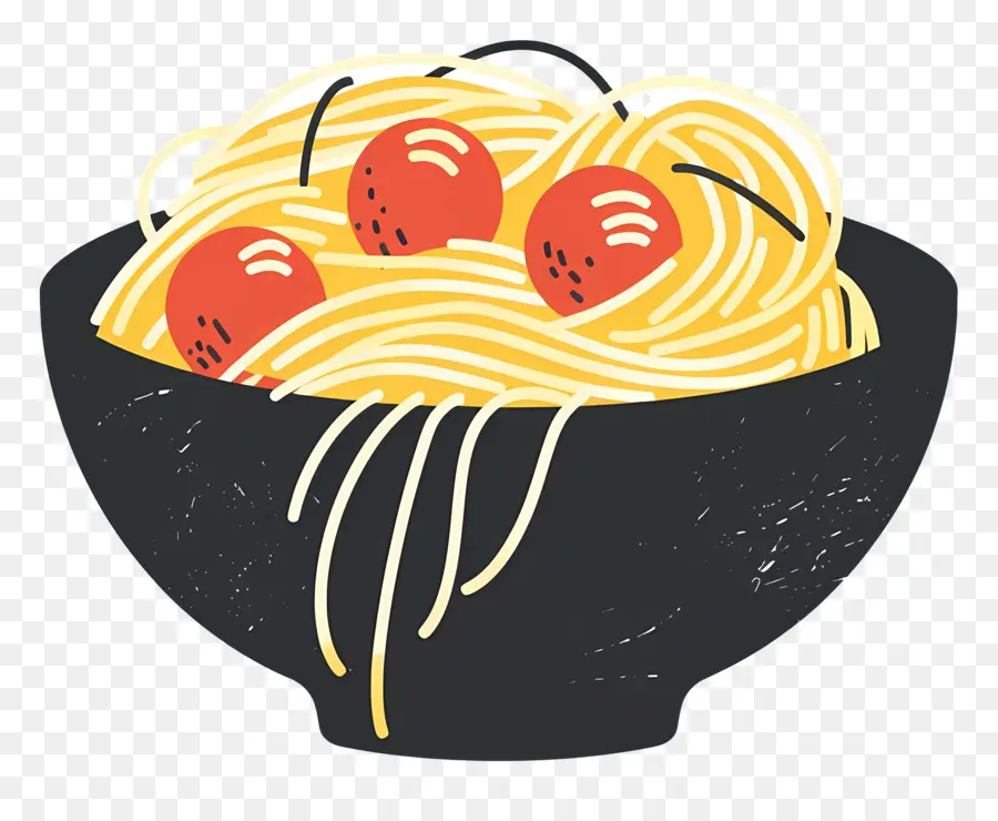 Les Pâtes，Bol De Spaghetti PNG