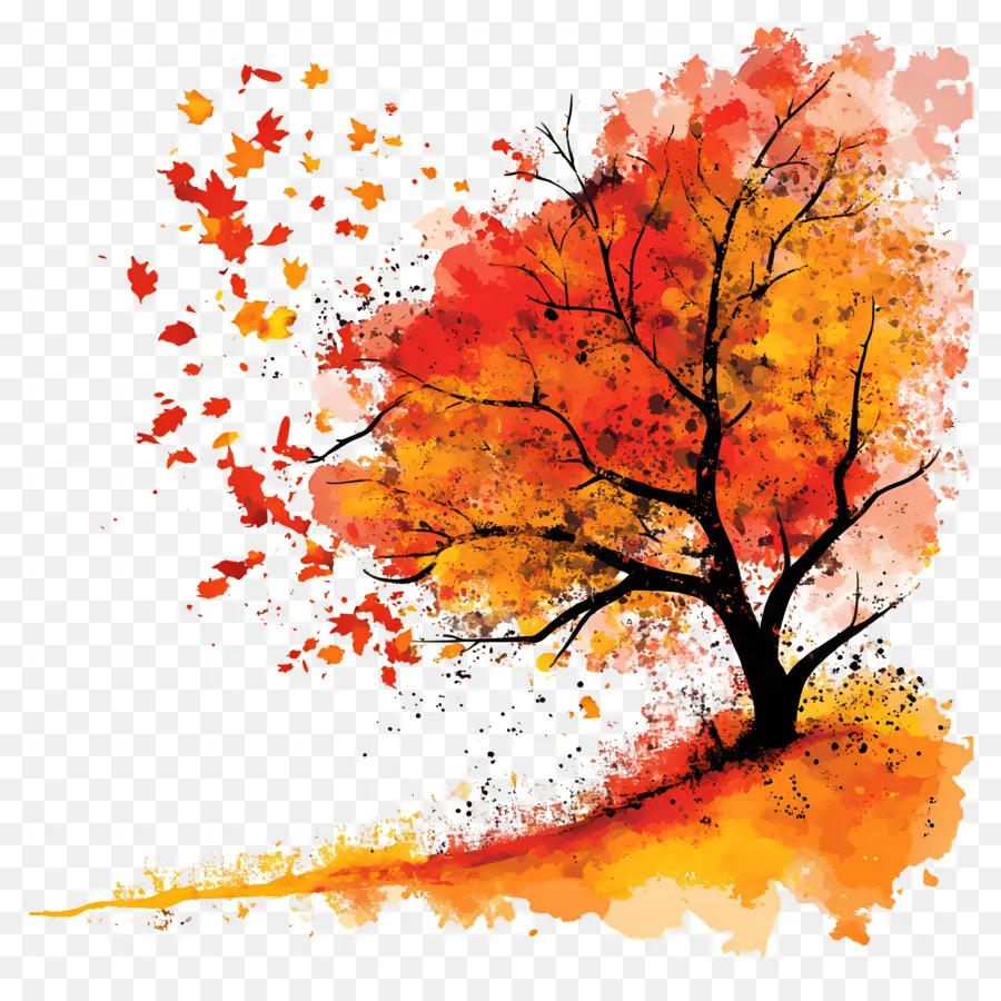 L'automne Commence，Arbre D'automne PNG