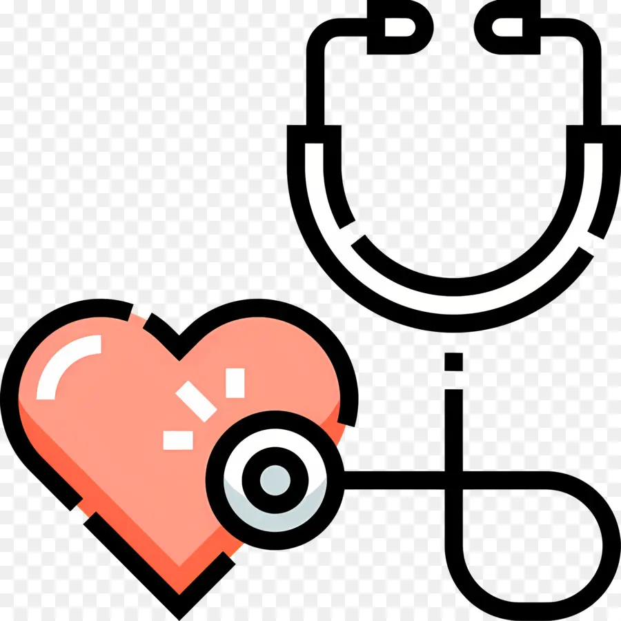 Coeur De Stéthoscope，Coeur Avec Stéthoscope PNG