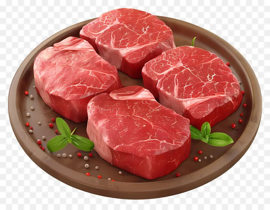 Viande De Boeuf，Steaks Crus PNG