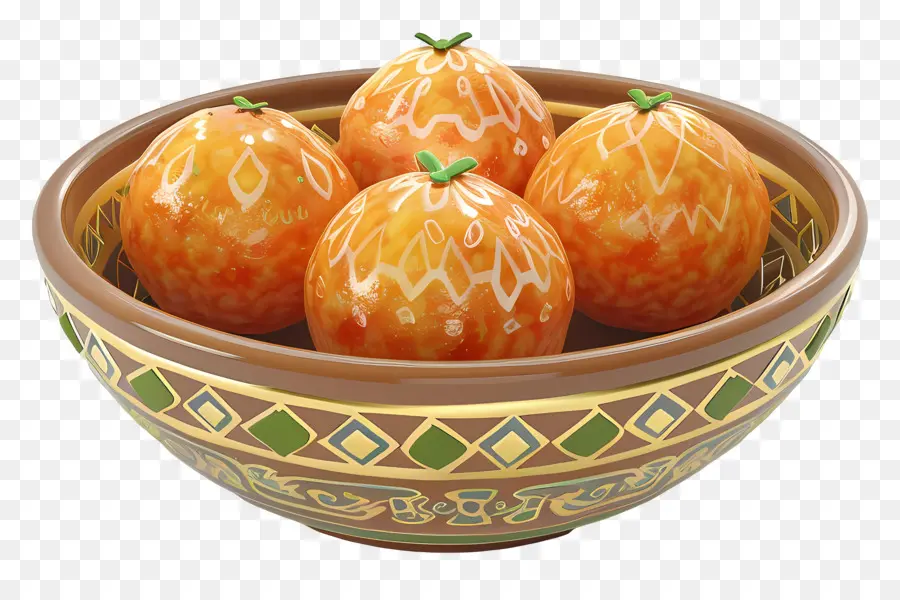 Ladoo，Oranges Dans Un Bol PNG