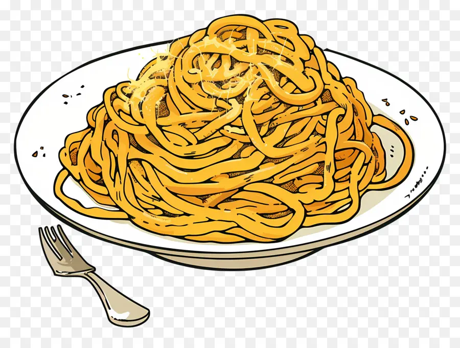 Spaghetti，Assiette De Spaghettis PNG