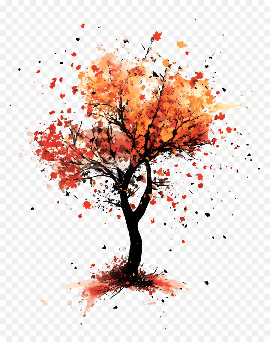 L'automne Commence，Arbre D'automne PNG