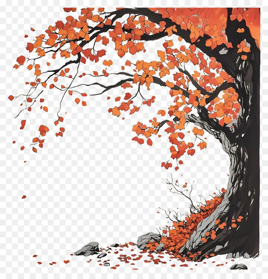 L'automne Commence，Arbre D'automne PNG