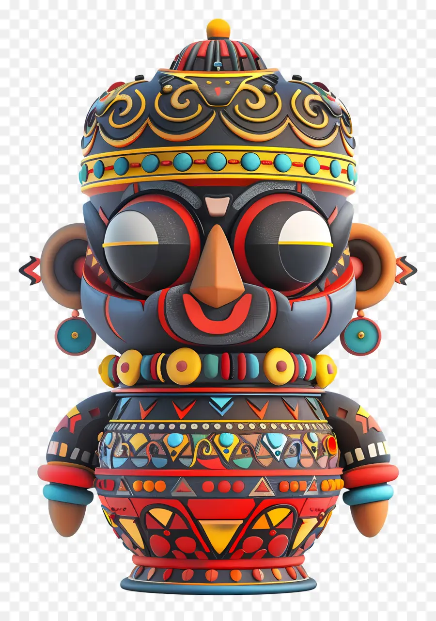 Vase Traditionnel，Figurine Colorée PNG