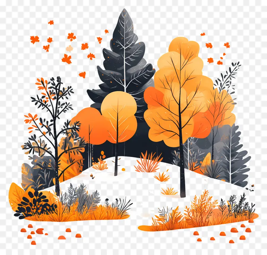 L'automne Commence，Arbres D'automne PNG