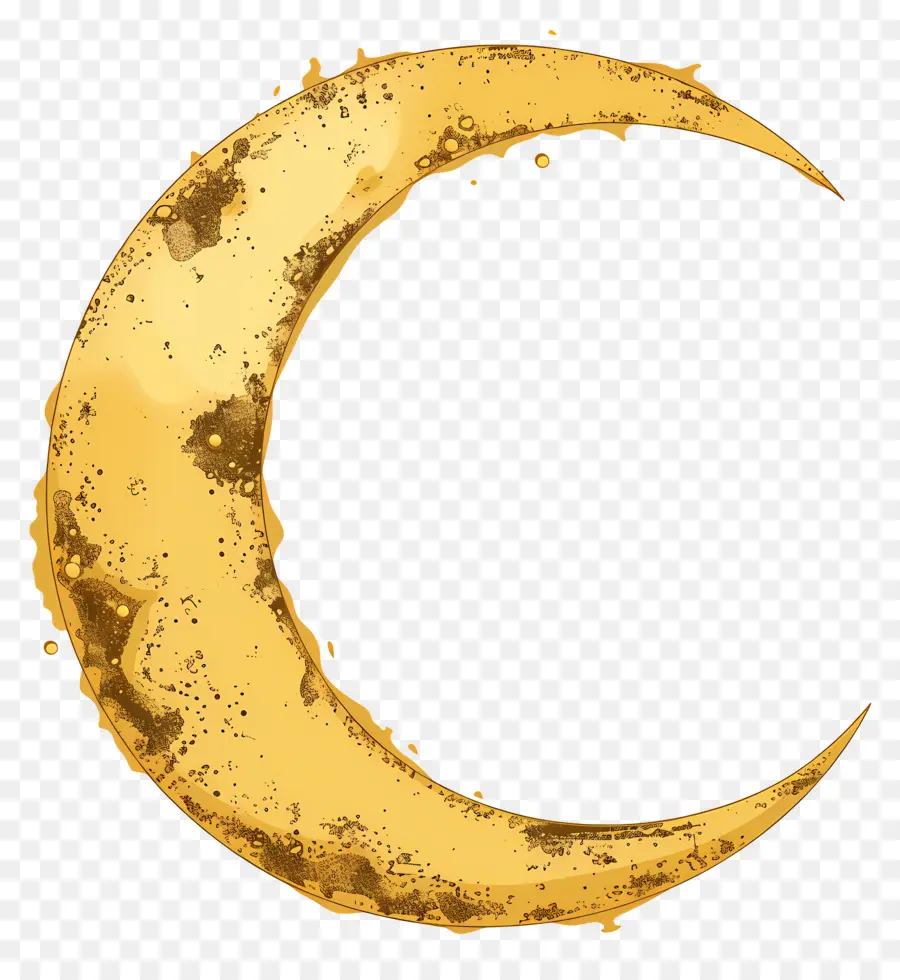 Croissant De Lune，Croissant De Lune D'or PNG