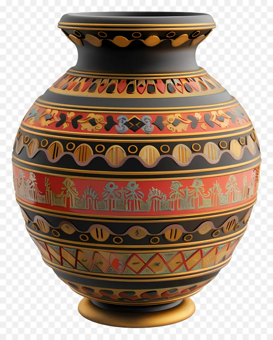 Vase Traditionnel，Vase Décoratif PNG