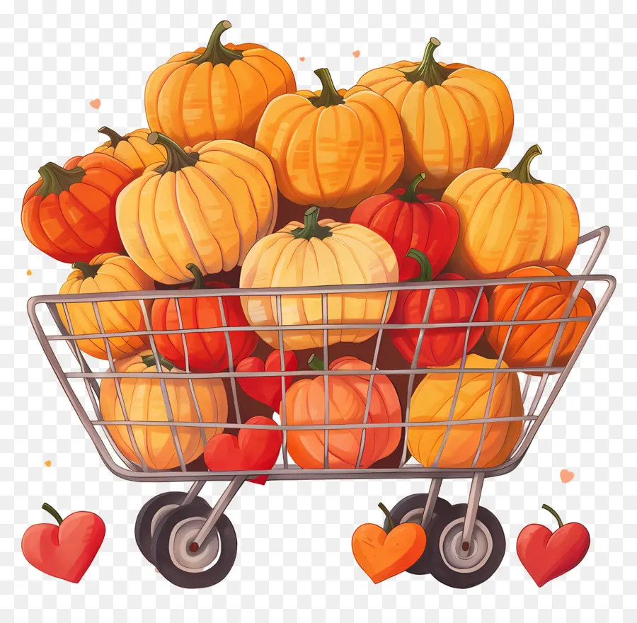 Citrouilles，Panier PNG