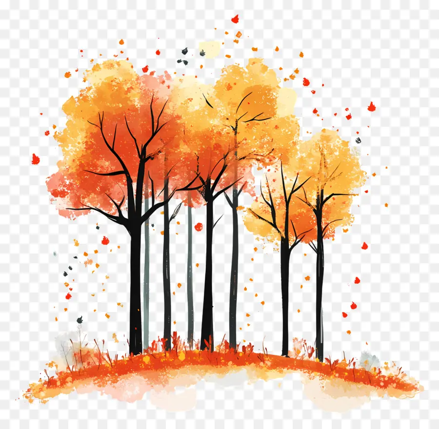 L'automne Commence，Arbres D'automne PNG