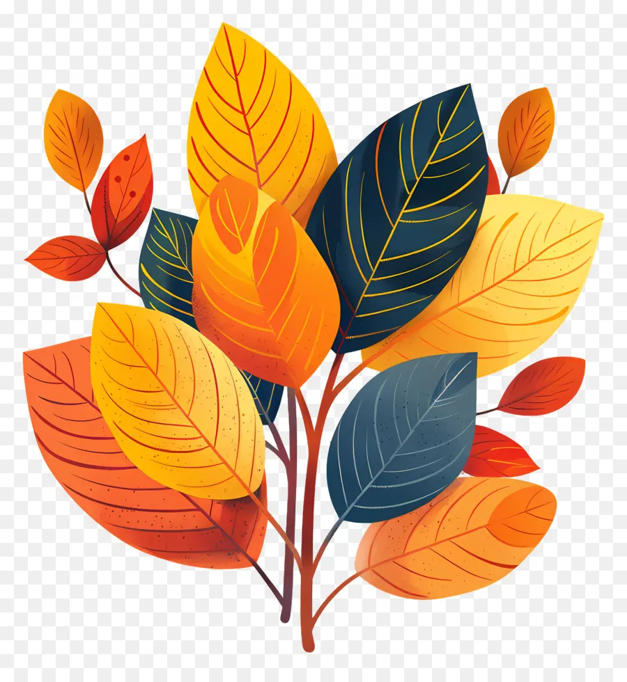 Feuilles D'automne，Feuilles Colorées PNG