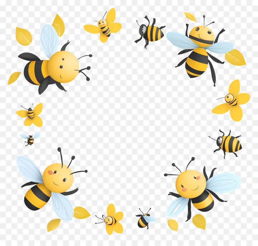 Cadre Photo Vide，Abeilles PNG