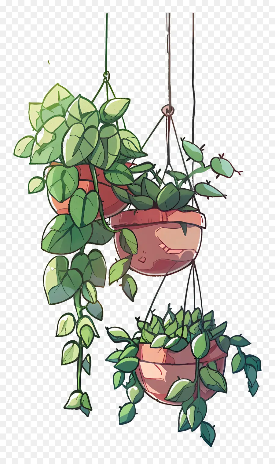 Plantes En Pot Suspendus，Les Plantes Suspendues PNG