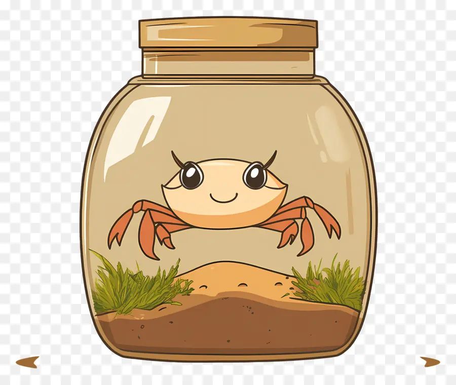 Crabe，Crabe Mignon En Pot PNG