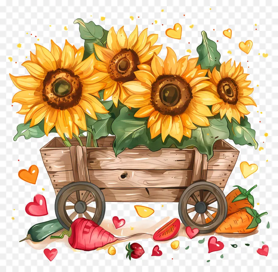 Tournesols，Tournesols Dans Le Panier PNG