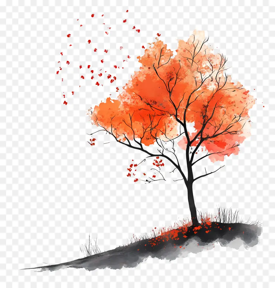 L'automne Commence，Arbre D'automne PNG