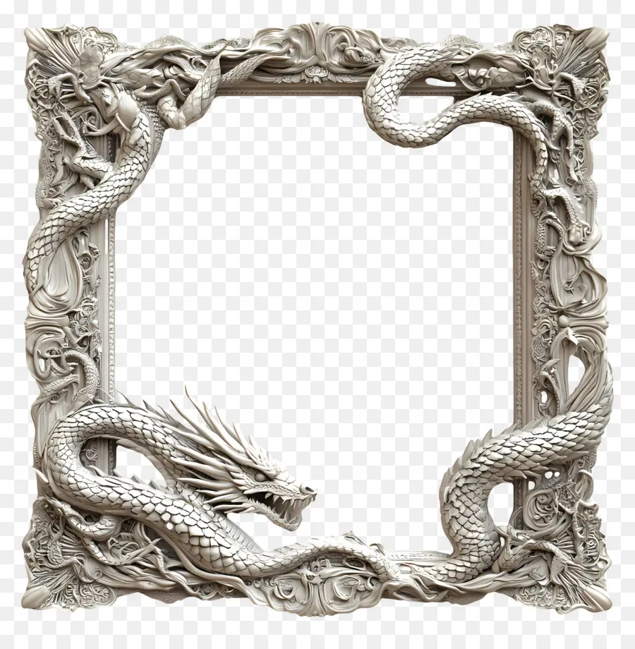 Cadre Photo Vide，Dragon Image PNG