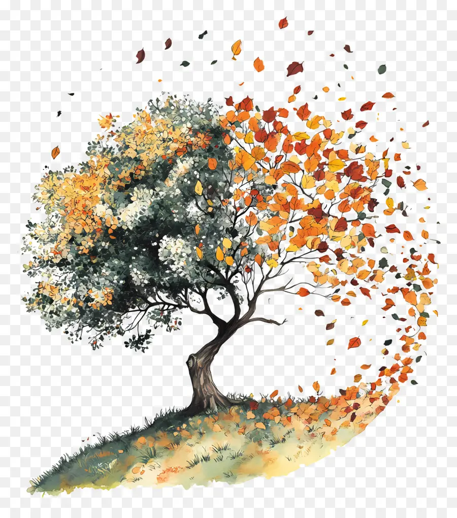 L'automne Commence，Arbre D'automne PNG