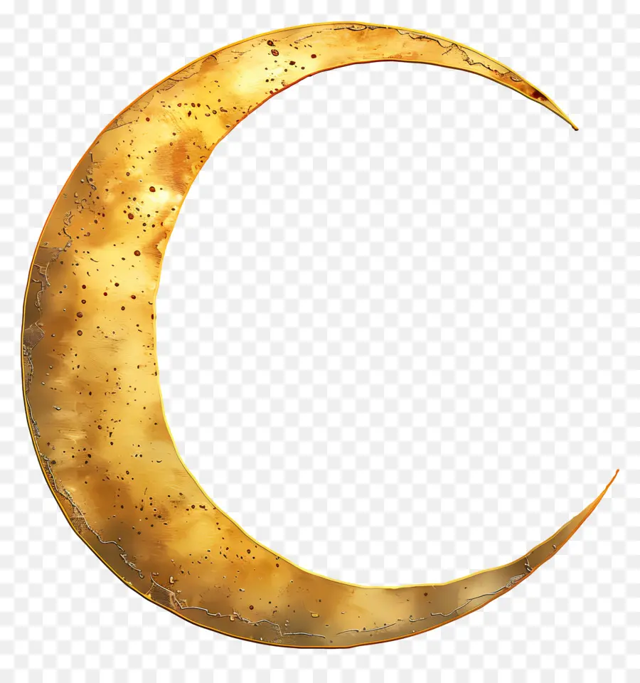 Croissant De Lune，Croissant De Lune D'or PNG