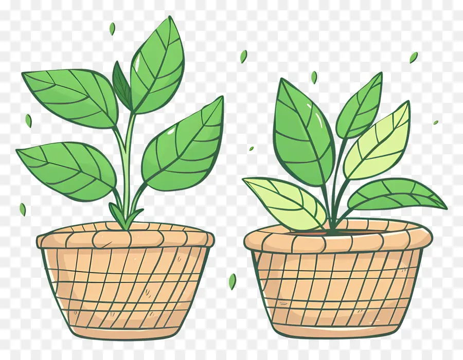 Plantes Dans Un Panier，Plantes En Pot PNG