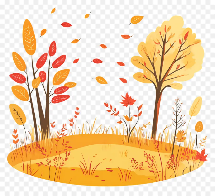 L'automne Commence，Arbres D'automne PNG