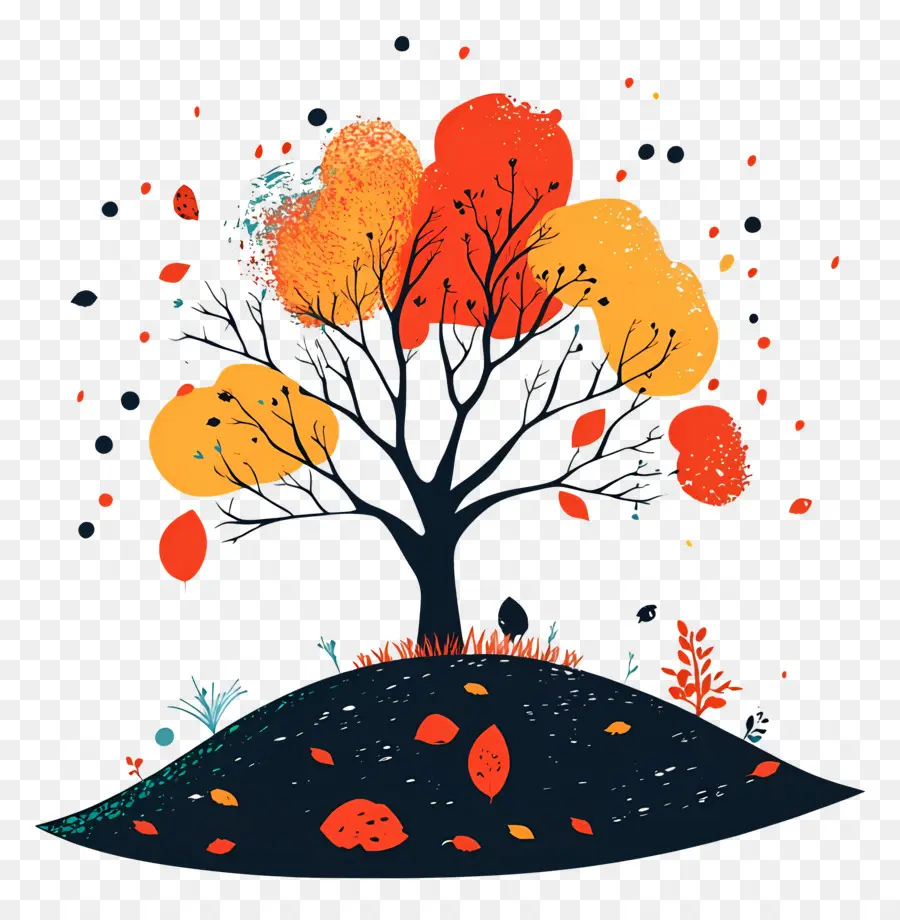 L'automne Commence，Arbre D'automne PNG