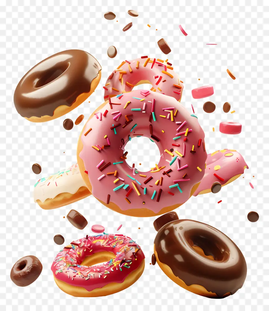 Donut，Beignet Coloré PNG