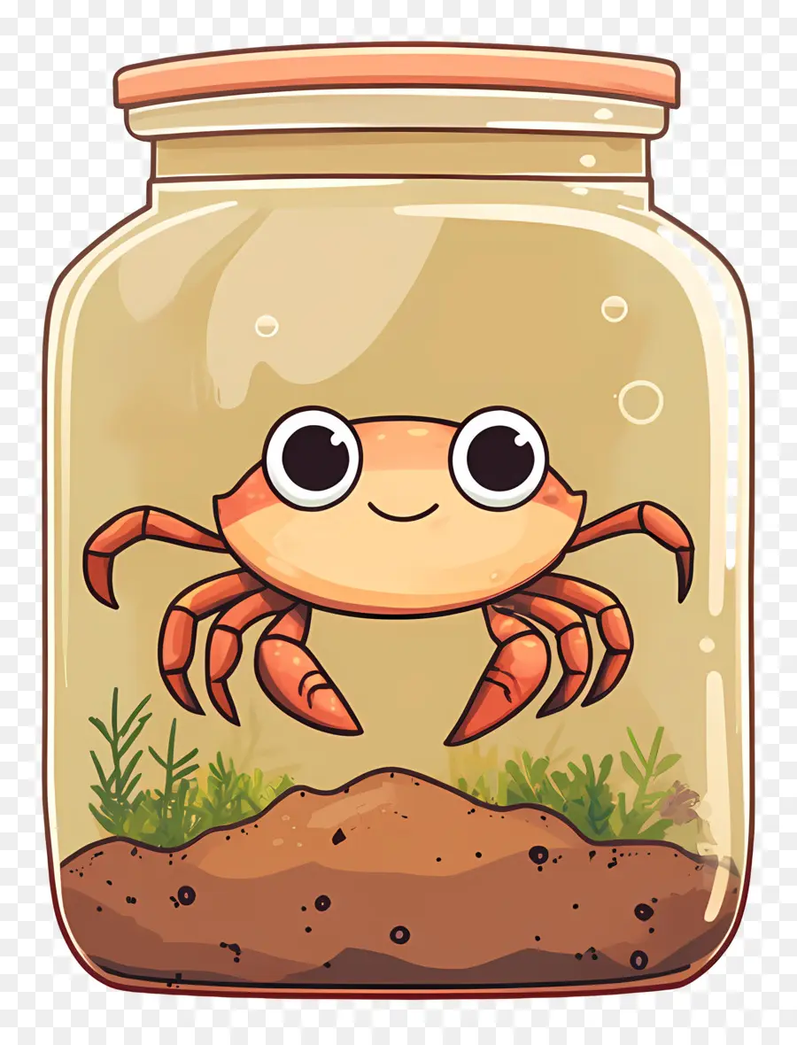 Crabe，Crabe Mignon En Pot PNG