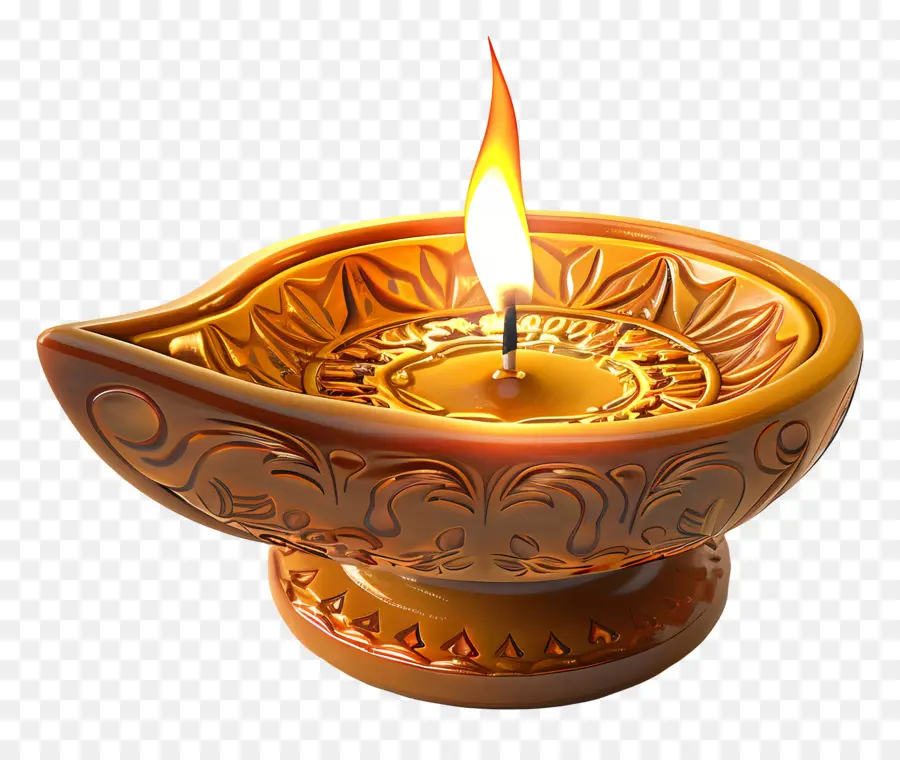 Diwali Diya，Bougie PNG