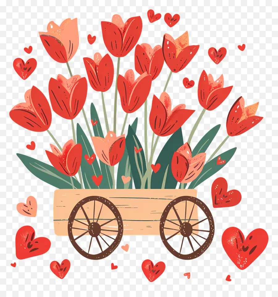 Tulipes，Panier PNG