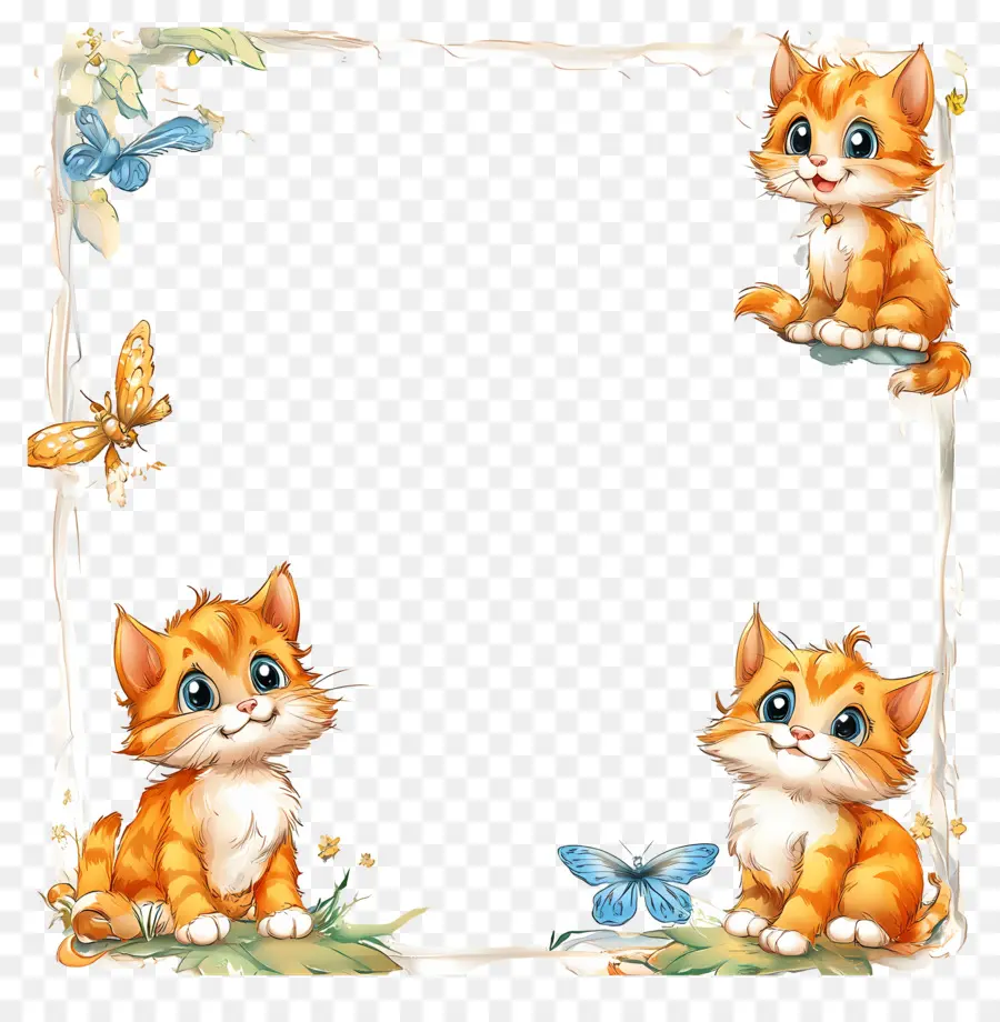 Cadre Photo Vide，Chatons Mignons PNG