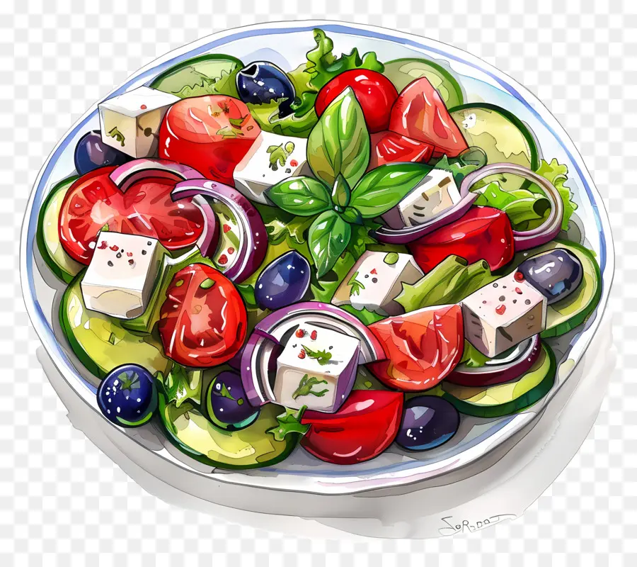 Salade Grecque，Salade PNG