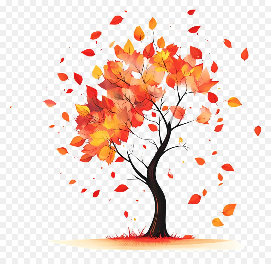 L'automne Commence，Arbre D'automne PNG