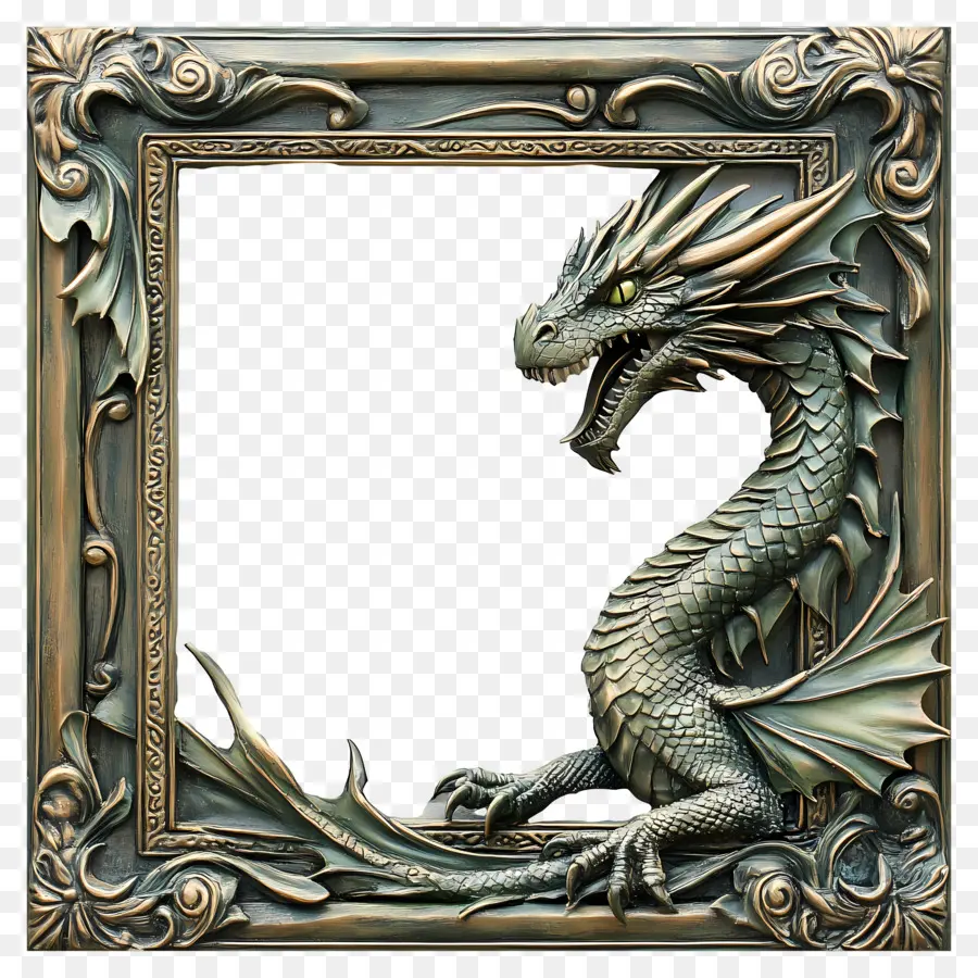 Cadre Photo Vide，Dragon PNG