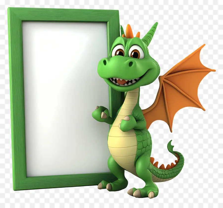 Cadre Photo Vide，Dragon PNG