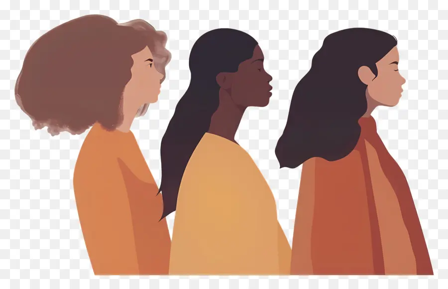 Femmes De Dessin Animé，Trois Femmes PNG